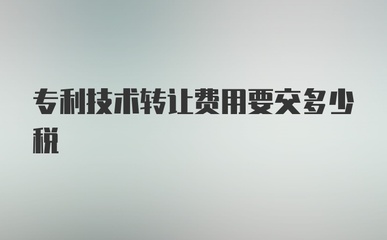 專利技術(shù)轉(zhuǎn)讓費(fèi)用涉及哪些稅費(fèi)？詳解稅務(wù)要點(diǎn)與優(yōu)惠政策